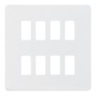Knightsbridge  8-Module Grid Faceplate Matt White