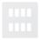 Knightsbridge  8-Module Grid Faceplate Matt White