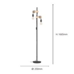 Eglo Townshend Floor Lamp Black/Brown