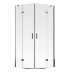 Aqualux Aquarius 6 Frameless Quadrant Shower Enclosure & Tray Non