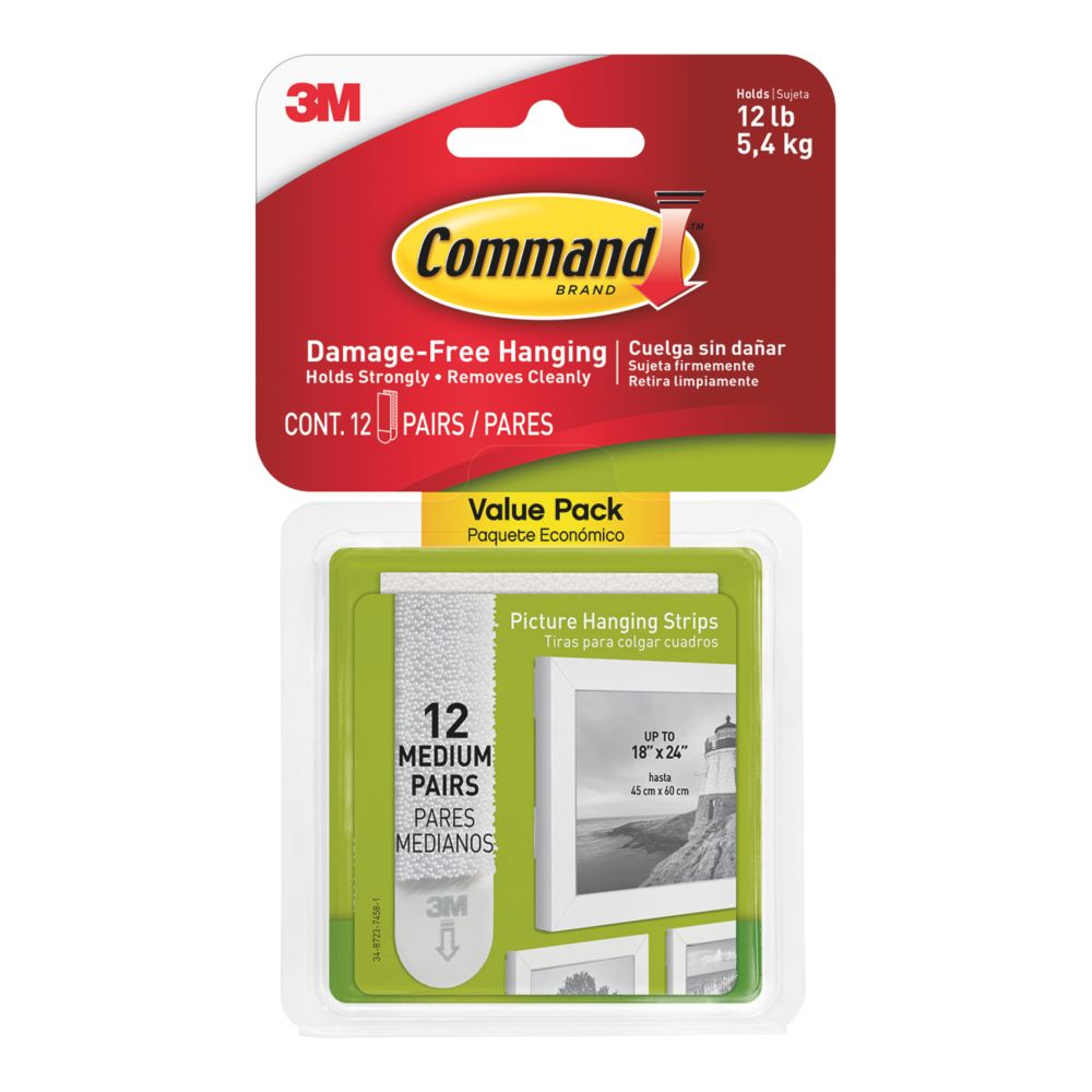 Command Picture Hanging Strips, Medium 4 sets