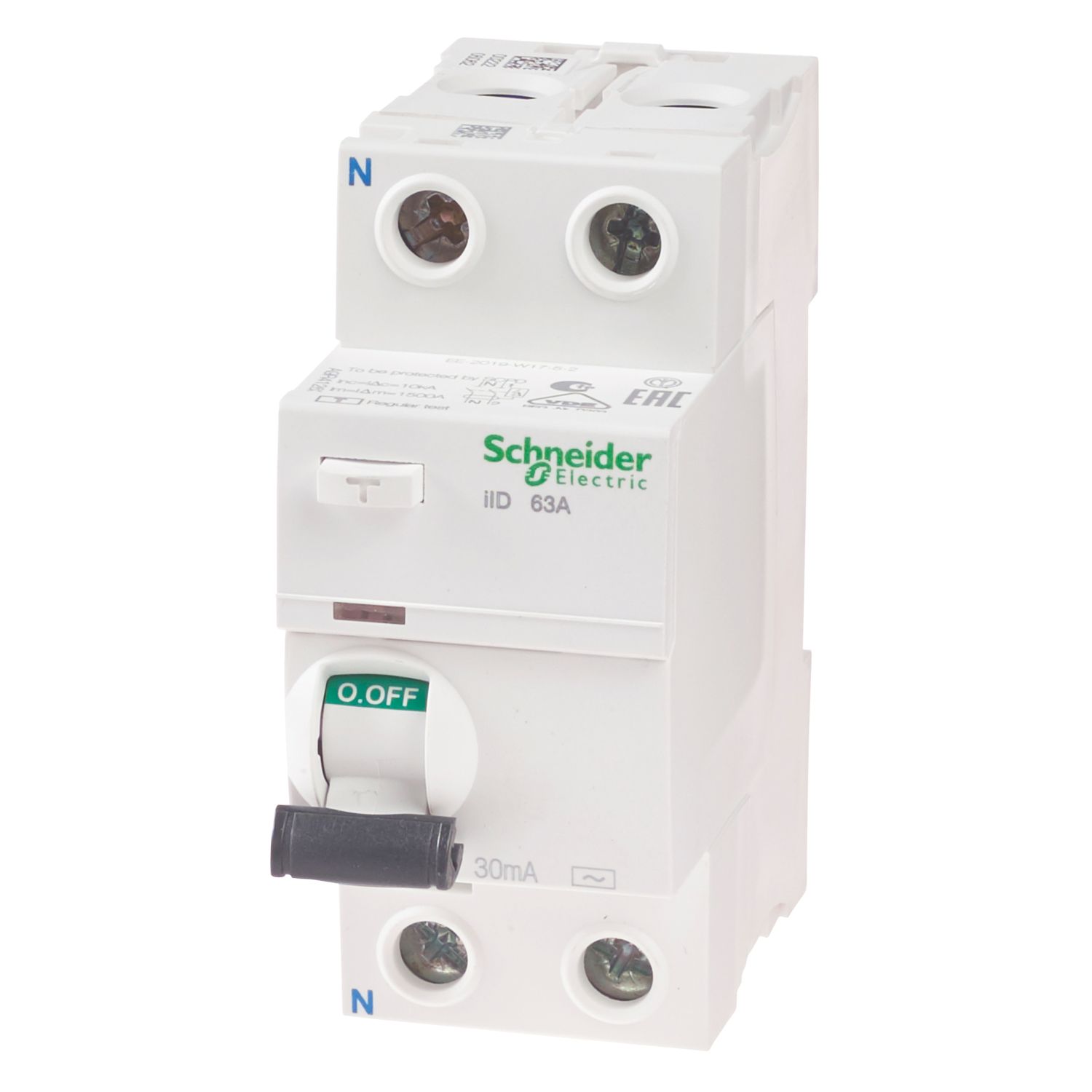 Schneider Electric iKQ 63A 30mA DP AC Curve RCD (540HV)