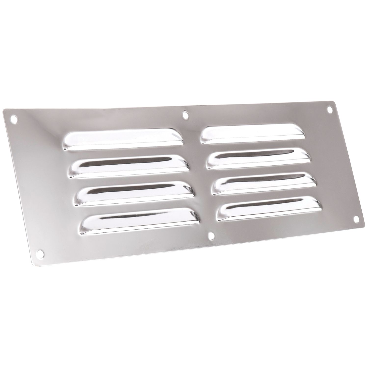 Map Vent Fixed Louvre Vent Chrome Stainless Steel 229mm x 76mm (540HY)
