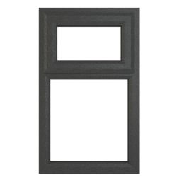 Crystal  Top Opening Clear Double-Glazed Casement Anthracite on White uPVC Window 610mm x 1040mm