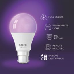 Calex Vista Tones B22 A60 Multi Colour LED Light Bulb 8.5W
