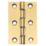Polished Brass  Washered Butt Hinges 76mm x 51mm 2 Pack