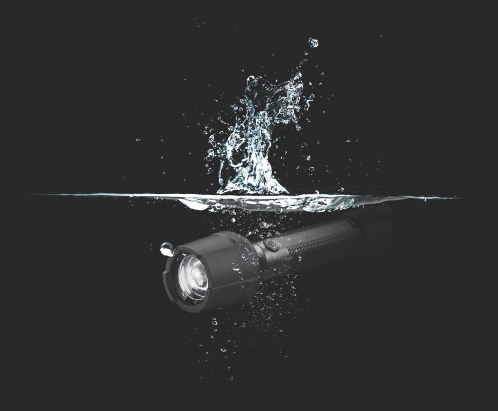 LEDlenser P7R UV Work Rechargeable LED Torch Black 1200lm Screwfix