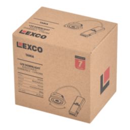 Lexco Tania Tilt  Fire Rated LED Downlight Polished Chrome 6W 600lm