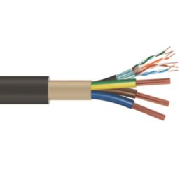 Time EV-Ultra Black  3-Core 4mm² & Cat 5e 4-Pair EV Charging Cable 1m Coil