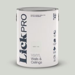LickPro  5Ltr Grey 01 Vinyl Matt Emulsion  Paint