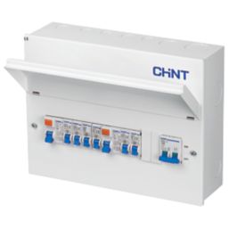 Chint NX3 14-Module 6-Way Populated  Dual RCD Consumer Unit
