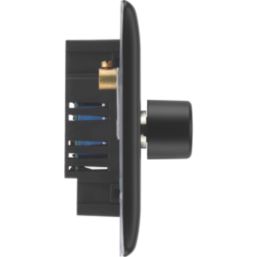British General Nexus Metal 1-Gang 2-Way LED Dimmer Switch  Matt Black