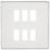 Knightsbridge  6-Module Grid Faceplate Polished Chrome