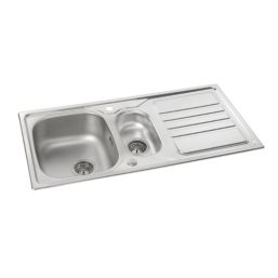 Abode Mikro 1.5 Bowl  Brushed Stainless Steel Sink 1000mm x 500mm