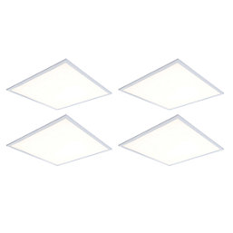 4lite  Square 600mm x 600mm LED CCT Panel White 30W 3600lm 4 Pack