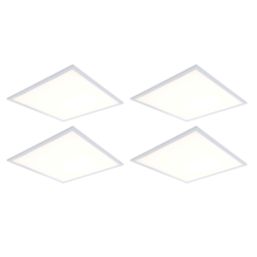 4lite  Square 600mm x 600mm LED CCT Panel White 30W 3600lm 4 Pack