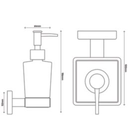 Alessano Soap Dispenser Chrome-Plated 260ml