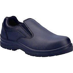 Amblers AS716C Metal Free Womens Slip-On Safety Shoes Black Size 6