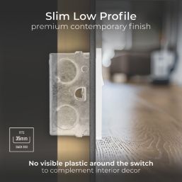 British General Evolve 13A 1-Gang SP Switched Socket Pearlescent White  with White Inserts