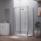 ETAL  Framed Rectangular Sliding Door Shower Enclosure & Tray  Chrome 1190mm x 690mm x 1940mm