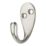 Essentials Single Hooks Satin Nickel 45mm 5 Pack