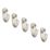 Essentials Single Hooks Satin Nickel 45mm 5 Pack