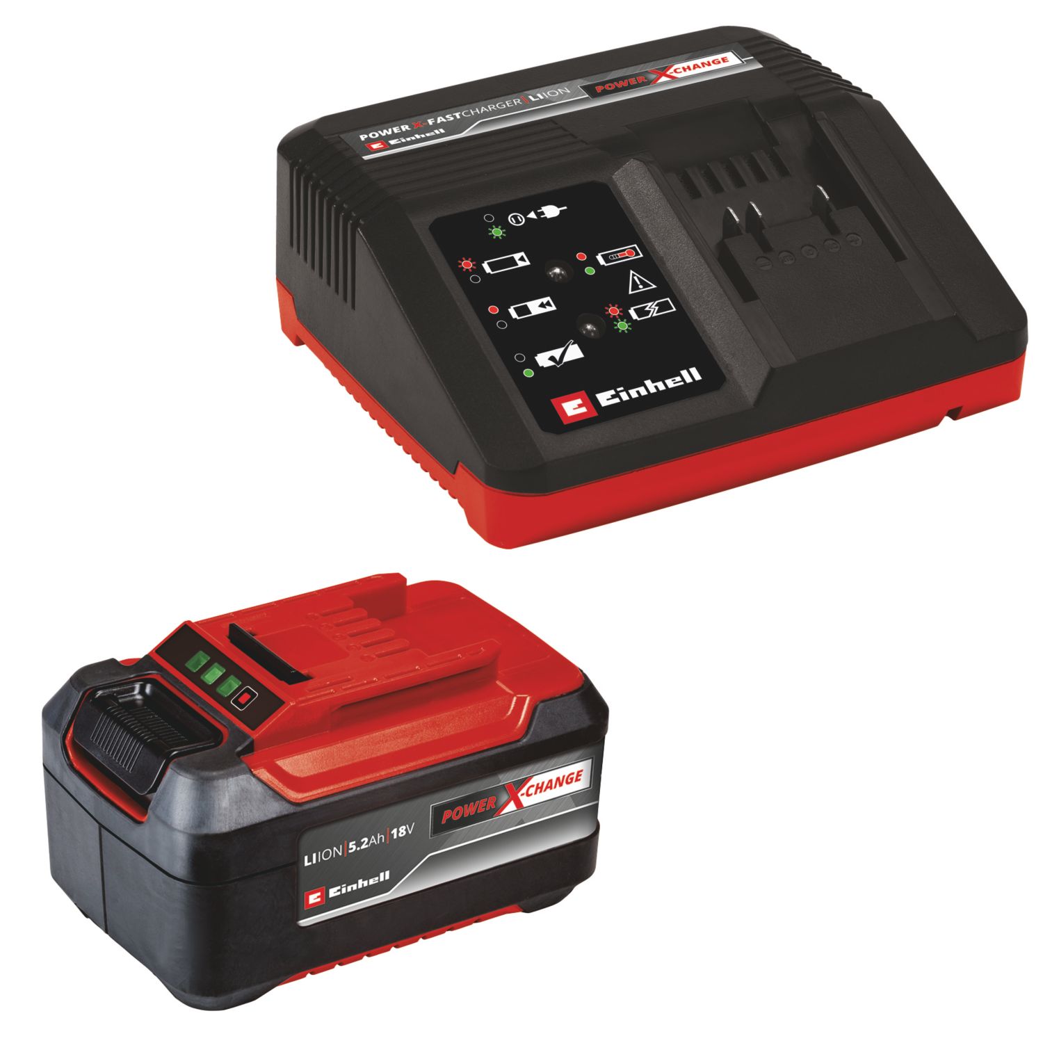 Einhell 18V 5.2Ah Li-Ion Power X-Change Battery Starter Kit (541TJ)