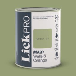 LickPro Max+ 1Ltr Green 18 Matt Emulsion  Paint