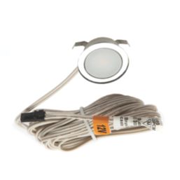 VEW Sola Recessed Round LED Kitchen Plinth Lights Polished Chrome 0.4W 27lm 6 Pack