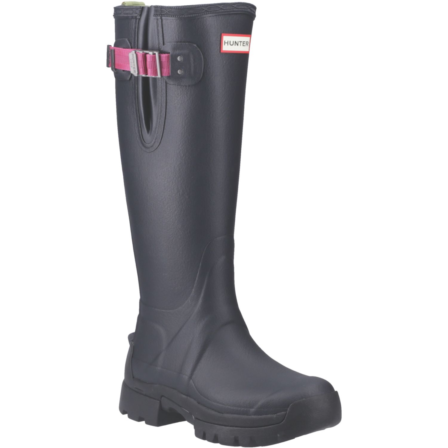 Hunter Balmoral Adjustable Neoprene Lined Size 4 Womens Navy Non Safety Wellies (541XW)