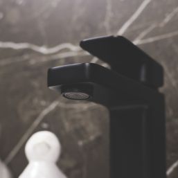 ETAL Lanza Matt Black 155mm Standard Lever Mono Basin Mixer Tap