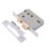 ERA  3 Lever Chrome Effect Mortice Sashlock 64mm Case - 44mm Backset