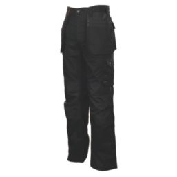 Scruffs Worker Plus Holster Work Trousers Black 30" W 32" L