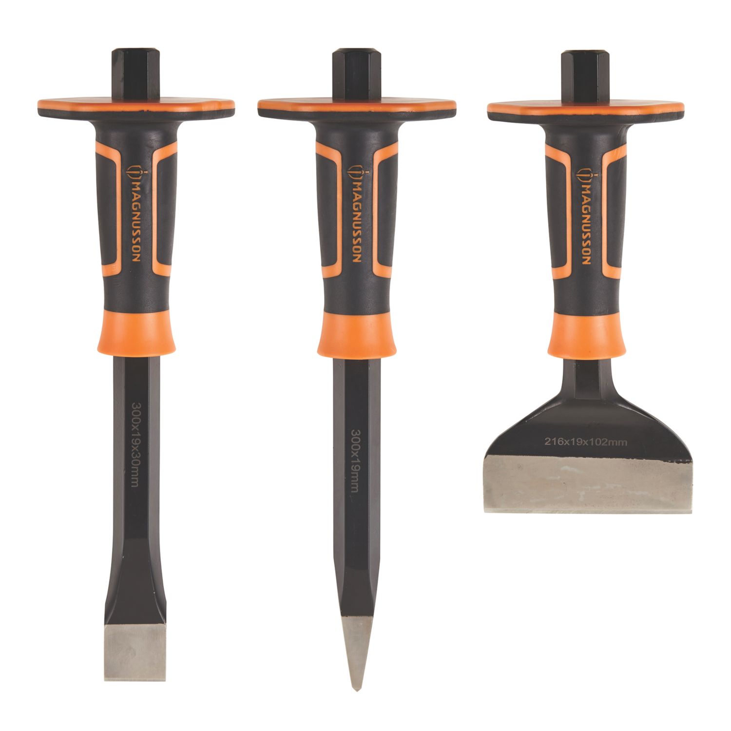 Magnusson Guarded Bolster & Cold Chisel Set 3 Pieces (5429V)