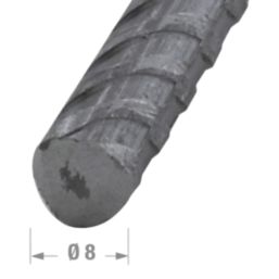 Essentials Black Twisted Rod 2m x 8mm