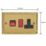 Varilight  45A 2-Gang 2-Pole Cooker Switch & 13A DP Switched Socket Georgian Brass  with Black Inserts