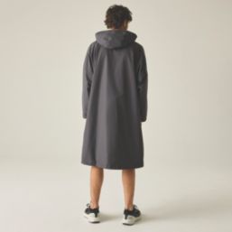 Regatta Adult Waterproof Changing Robe Black / Slate Grey X Small / Small Size 60" Chest