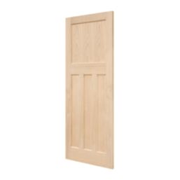 Unfinished Oak Wooden 4-Panel Internal Edwardian-Style Door 1981mm x 610mm