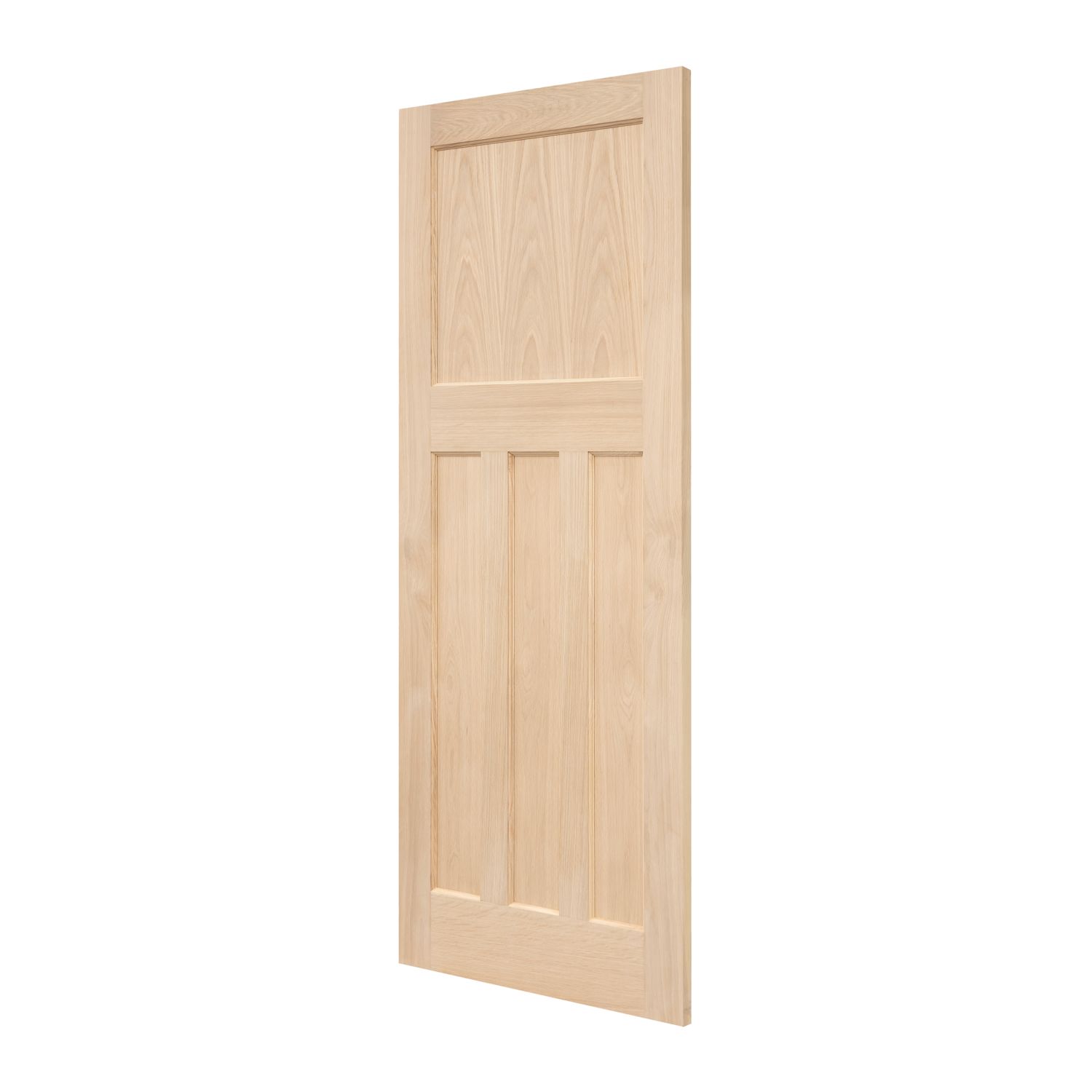 Unfinished Oak Wooden 4-Panel Internal Edwardian-Style Door 1981mm x 610mm (542FA)