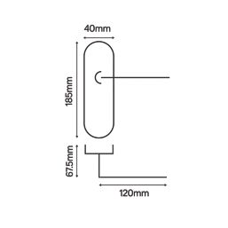 Smith & Locke Bude Fire Rated WC Door Handles Pair Polished Chrome