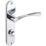 Smith & Locke Bude Fire Rated WC Door Handles Pair Polished Chrome