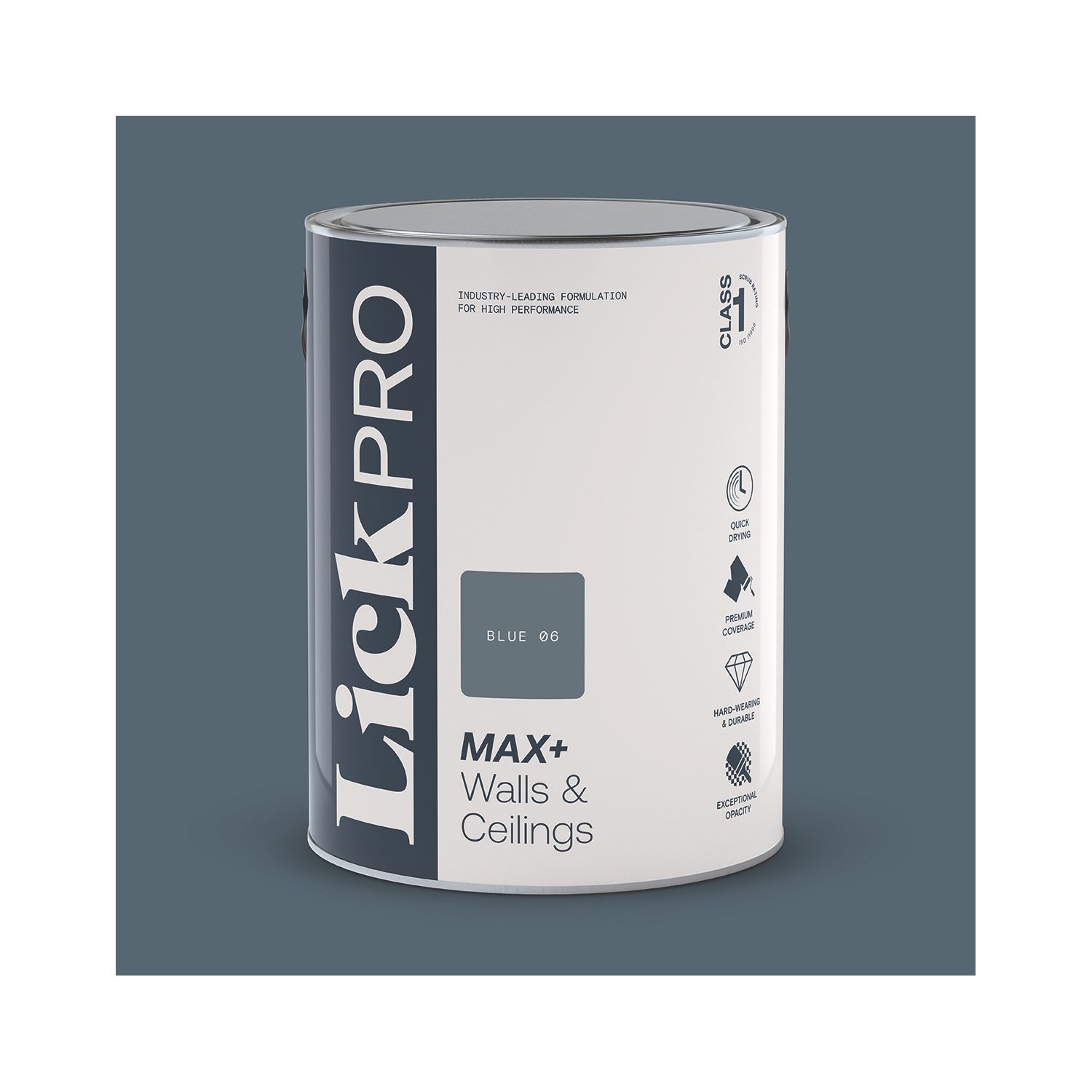 LickPro Max+ 5Ltr Blue 06 Eggshell Emulsion Paint (542JY)