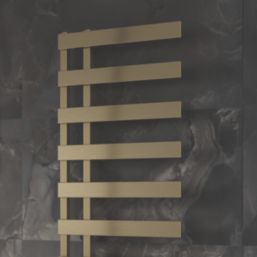 Reina 1525mm x 500mm 1931BTU Brass Flat Designer Towel Radiator