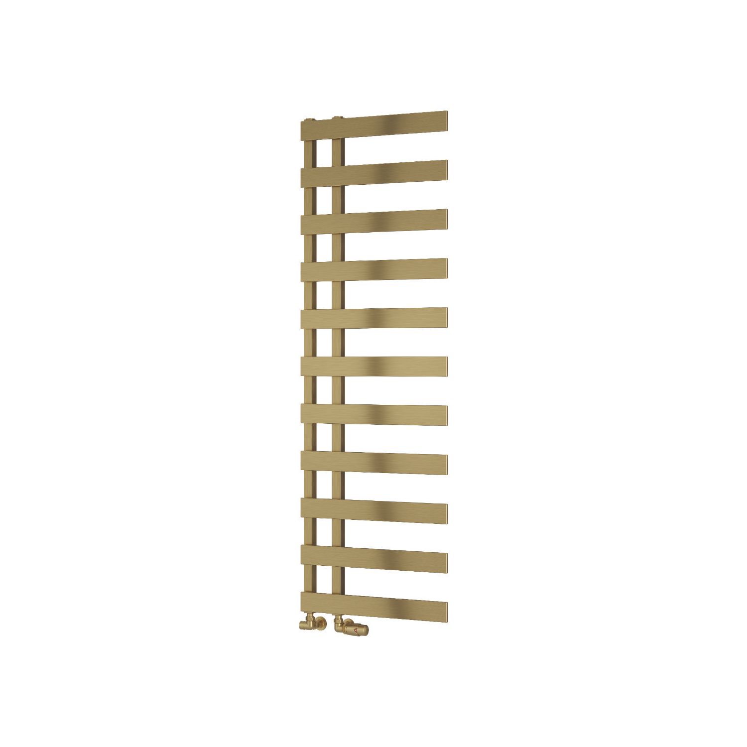 Reina 1525mm x 500mm 1931BTU Brass Flat Designer Towel Radiator (542LH)