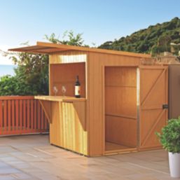 Shire Paradise Bar 6' x 4' (Nominal) Pent Timber Summerhouse