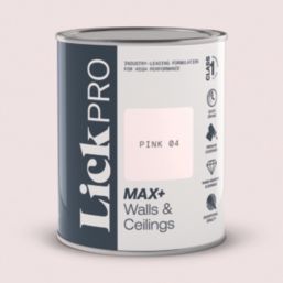 LickPro Max+ 1Ltr Pink 04 Matt Emulsion  Paint