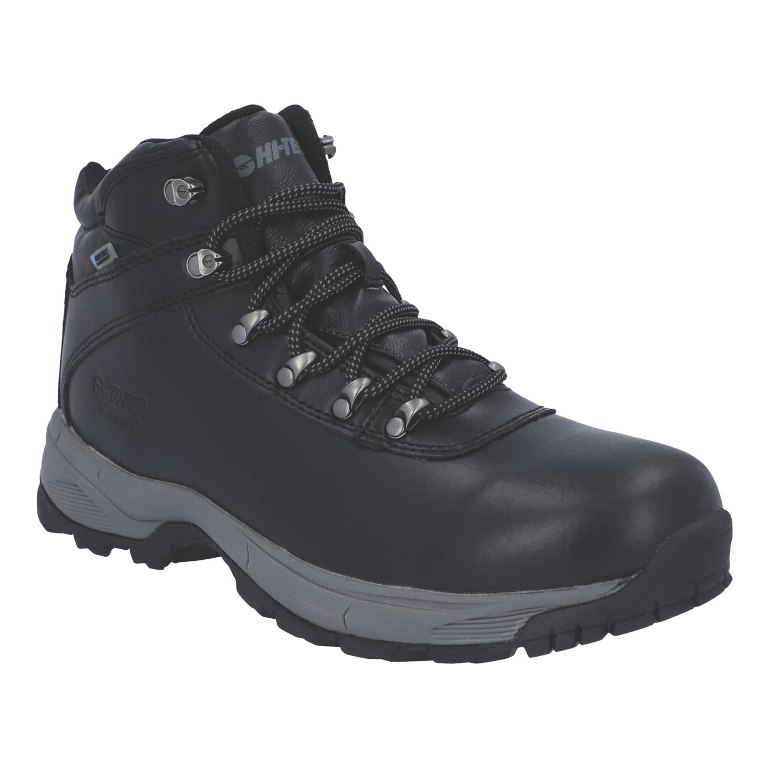 Hi-Tec Eurotrek Lite Size 10 Black Waterproof Non Safety Work Boots (542XL)