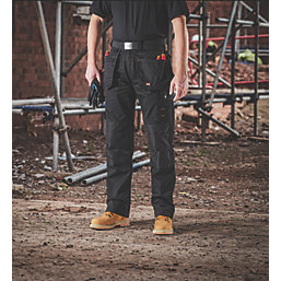 Scruffs Worker Plus Work Trousers Black 28" W 31" L