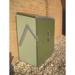 Trimetals Senturion 151319 2' 6" x 1' 6" (Nominal) Metal Gas Cylinder Storage with Base Green