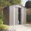 Rowlinson Trentvale 6' 6" x 3' 6" (Nominal) Apex Metal Shed Light Grey